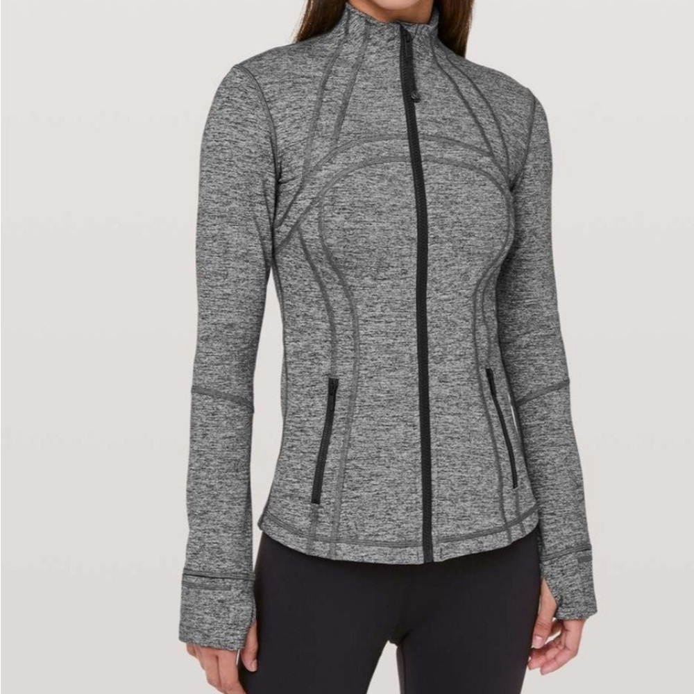 Women’s Lululemon Define Jacket LUON  Heather Black  Zippered Pockets Size 6